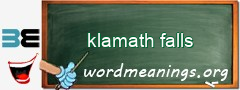 WordMeaning blackboard for klamath falls